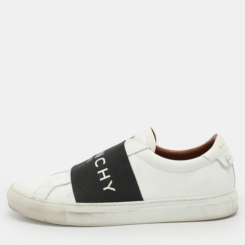Givenchy Urban Street Size 43 White/blue Leather And Elastic Band Slip On
